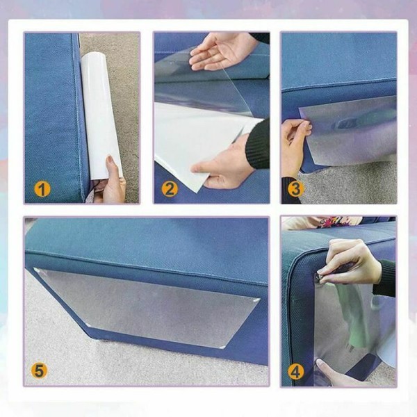4 stk. katteskrab beskytter møbelbeskytter kat beskyttende cover anti klo sofa 3045cm transparent