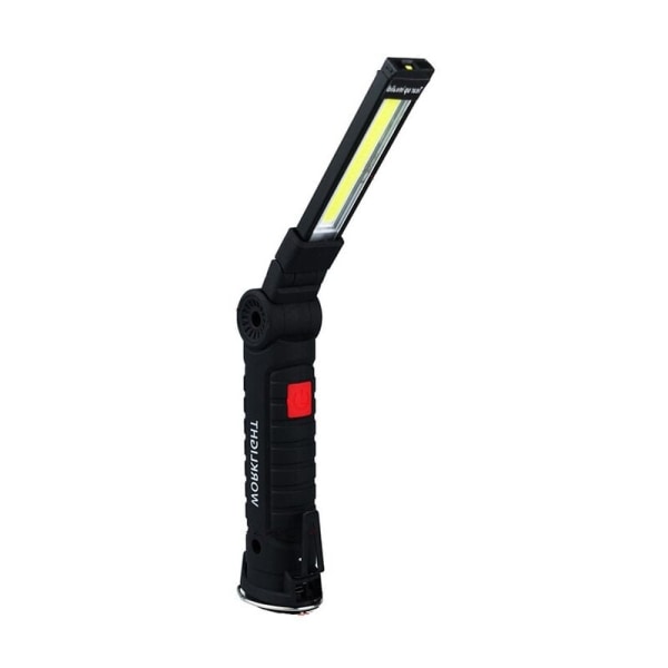COB LED arbeidslys USB LED-lys 360 graders roterende belysningsmodus 5 + magnetisk base + krok inspeksjonsarbeidslampe 2 stk serie (L+S)