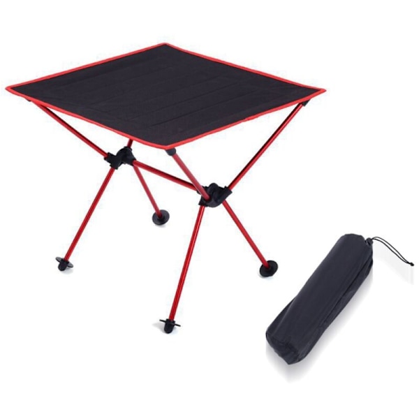 Hopfällbart bord för utomhusbruk, bärbart campingbord för Ultra-Red Beach Aluminium Vandring Klättring