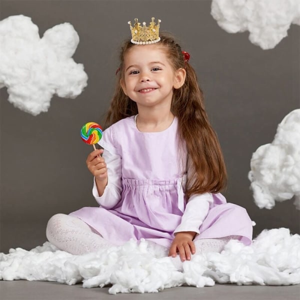2 stk. Mini Krone Kage Topper Perle Rhinestone Dronning Prinsesse Tiara Krone til Bryllup Fødselsdagsfest Kage Dekorationer