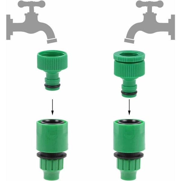 5 stk hurtigkobling slangekobling adapter 8mm inner diameter rørtilkobling for hagevanningssystem