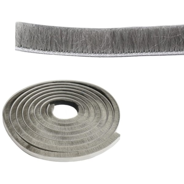 Tätningslist, dörrborstningstätning, väderlist, för skjutdörrar, fönster, självhäftande isolerande dörrtätning, 5Mx0,9Cm