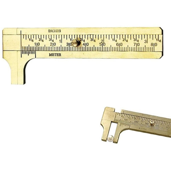 Vernier-kaliiperi, minikaliiperi, messinkinen vernier-kaliiperi, kaksinkertainen asteikko vernier-kaliiperi, tarkkoihin ulkomittoihin, 80mm