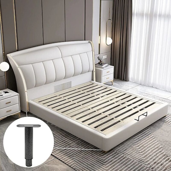 Sengsben, Box Spring-føtter, Sett med 2 Justerbare Metall Sengsben for Sengsramme, Meget Slitesterk Passer for Universelle Lameller, Metall Sengsramme, Garderobe, Sofa