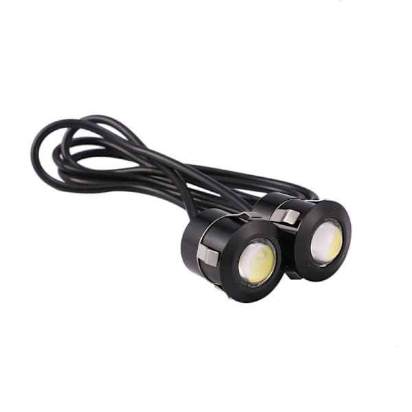 2 stk LED Eagle Eye Backup Fog Driving Lamp for bil, motorsykkel, 9W hvitt lys, svart