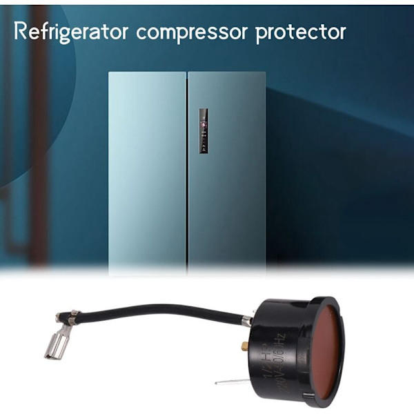 2 stk. 1/2HP 375W køleskabs termisk overbelastningsbeskytter kompressor reservedel til minikøleskab, vinkøleskab