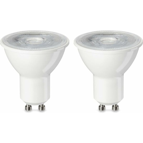 GU10 LED-spotpære, 4,7 W, varm hvit, 2-pakning