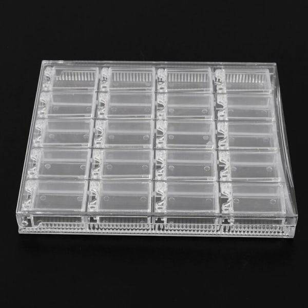 20 Fack Akryl Makeup Organizer Nagellack Förvaring Box Transparent Display Organizer Hållare För Nagel Strass Pärlor Box Transparent