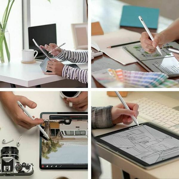 iPad Touch-penn - Tilt-følsom funksjon, egnet for Apple-nettbrett (hvit)