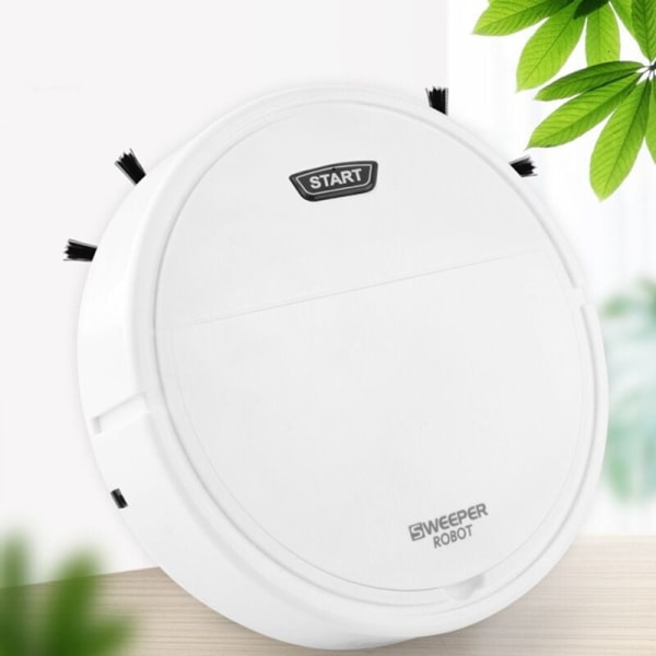 Robotdammsugare, 3 i 1 dammsugare och tvättmaskin, 360° intelligent styrning, för husdjurshår, hårda mattor - vit