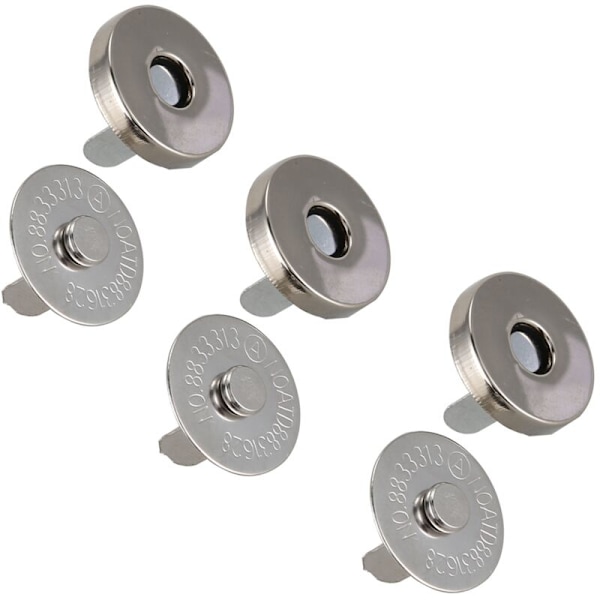 60 Sett Magnetiske Knapper Lukkeknapper 18mm - Perfekt for Sy, Håndverk, Klær, Lær