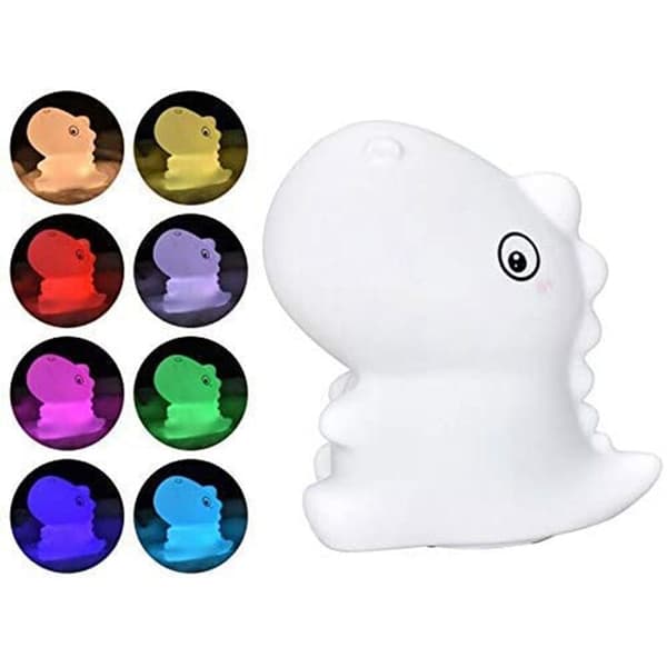 Liten nattlys RGB trykksensor silikonlys USB oppladbar romdekorasjon liten ekornlys
