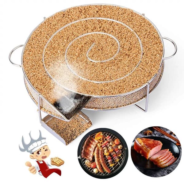 Koldrøgsgenerator til rygning af kød, fisk og grill