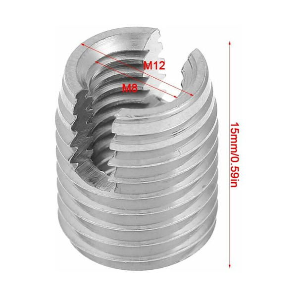 M8x15mm kierteinen itseporautuva kierreholkki ruostumattomasta teräksestä SUS303 (20 kpl)