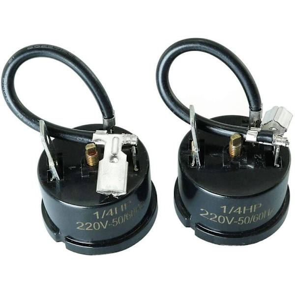 2 st 1/4HP-180W Kylskåp Termisk Överbelastningsskydd Kompressor Reservdel för Minikylskåp, Vinkyl