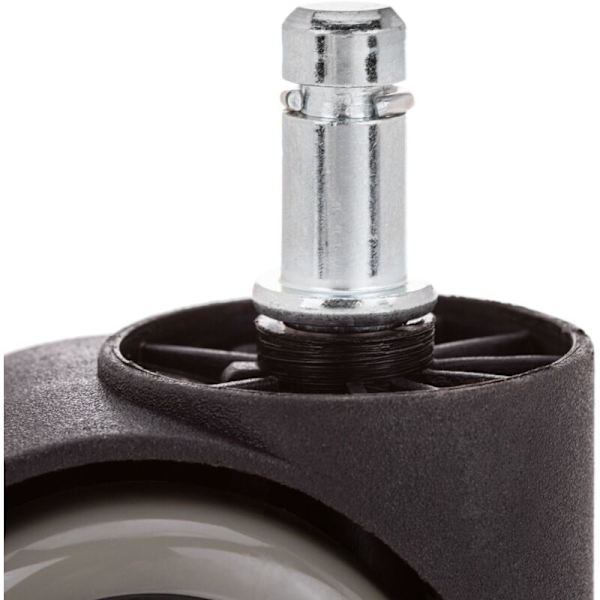 Svingbare hjul i nylon og grå PVC uden bremse 50 mm M10 5 pak