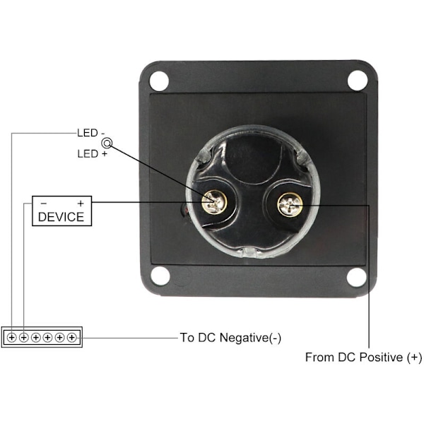 DC 12V 10A Tändningsbrytare 2 Positioner På/Av Nyckelbrytare med Panel + 2 Nycklar