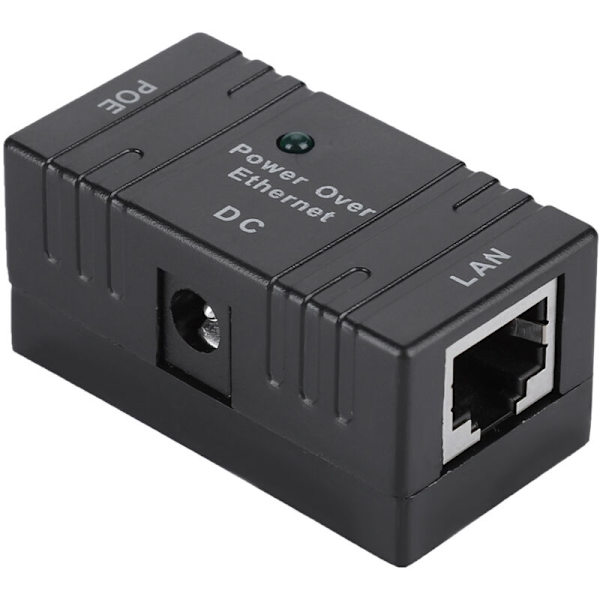 Mini POE-yhdistelmäjakaja, Universaali RJ45-liitin, AP-verkkosillat, POE-injektori Musta -