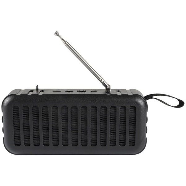 Solcelledrevet bærbar Bluetooth-højttaler udendørs lommelygte understøtter kort / U-disk / FM sort