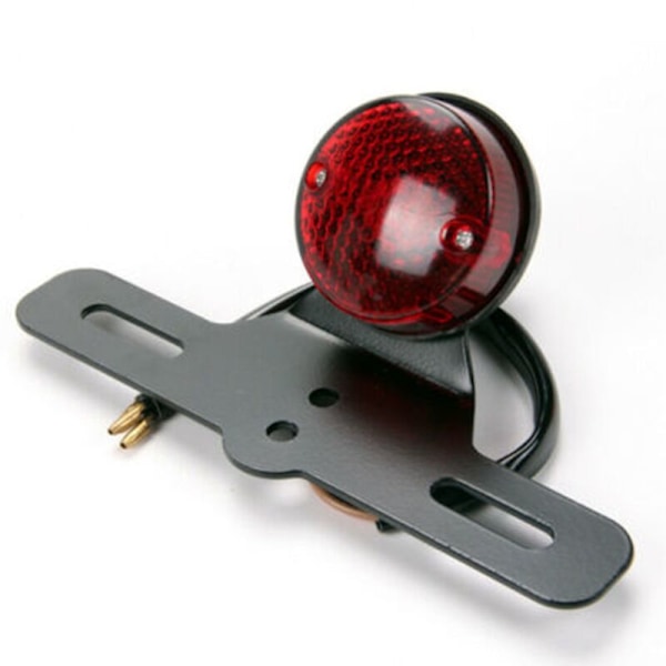 Universal Motorcykel LED Retro Rød Baglygte Brems Stop Lys Lampe med Nummerpladeholder