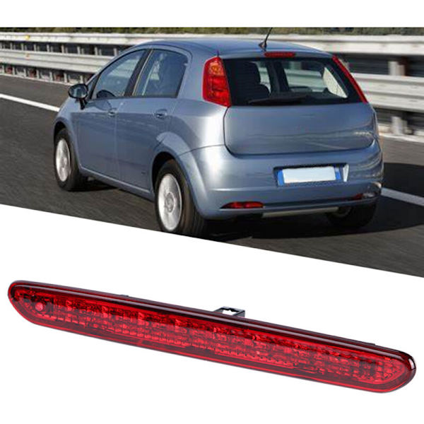 3. Bremslys, høj bremselys, bil, høj bremselyslampe, 51722247, egnet til udskiftning af Fiat Punto Grande Abarth 2012-2019 punto