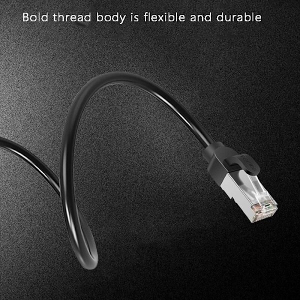 Ethernet-kabel 6 platt huvud 10 fot 10 Gbps RJ45 Internetkabel för PC/Switch/TV-box/skrivare, vit