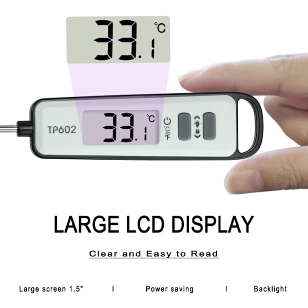 TP602 Digital Köks Termometer för Kött Matlagning Mjölk Sonda Elektronisk BBQ Temperaturdetektor Hemverktyg