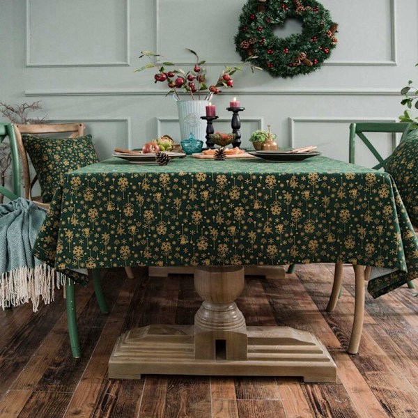 Julebordduk Duk til festdekorasjon Bryllupsdekorasjon Rektangulær duk 140X180Cm