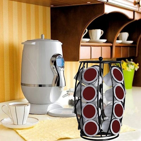 K-kopp kaffe kapsel förvaringsställ, roterande kaffe kapsel hylla