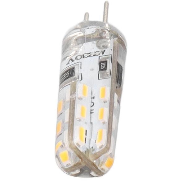 10 st G4 LED-lampor Bi-pin-sockel Silikon Varmvit 3000K 1,5W AC220V 110LM Landskapsbelysning Ersättningslampor