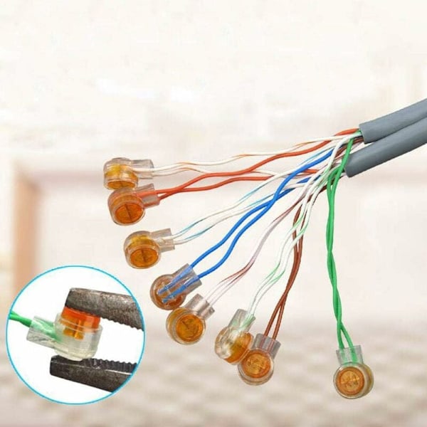200 stk. K1 kabelforbindelser, samlemuffe med forseglende gel 2-tråds forbindelsesstik, til telefon- og computerbrug