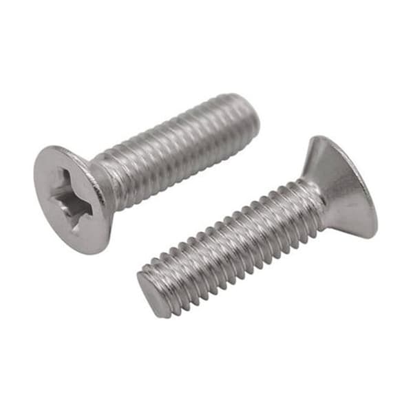 M6x18mm Phillips maskinskruvar 304 rostfritt stål silver 10 st
