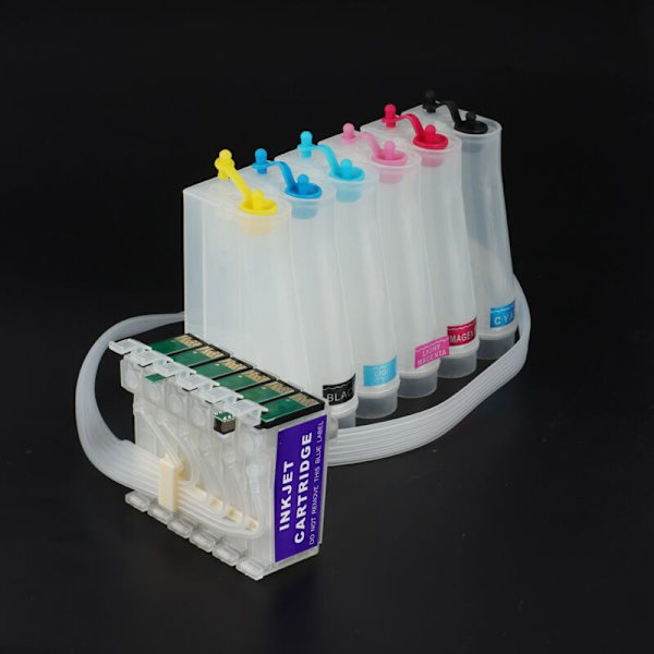 T0791-T0796 Passer til Stylus Photo 1400 PX700W PX800FW P50 PX830FWD Artisan 1430 CISS Blækforsyningssystem