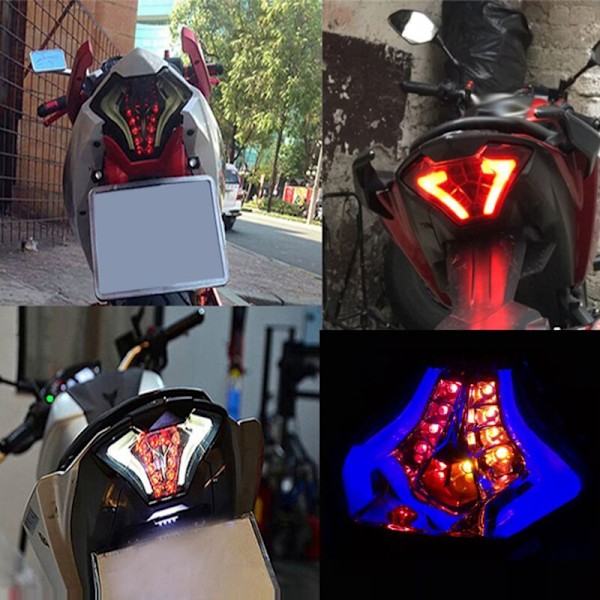Motorcykel LED Baglygte Blå Brems Blinklys til R25 R3 MT03 MT07 MT-25 FZ-07 Y15ZR