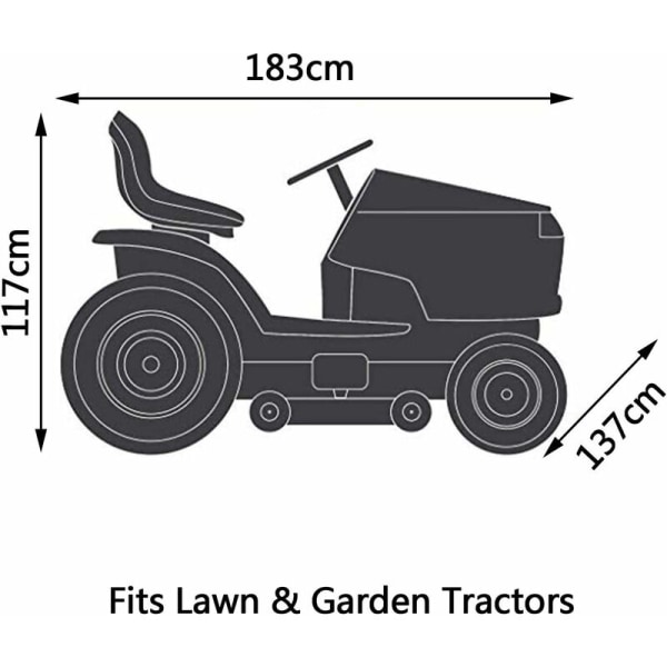 Universaali ruohonleikkurin suojapeite, lisävarusteet säilytyspussilla, vedenkestävä, pölytiivis, kannettava ulkokäyttöön, musta-