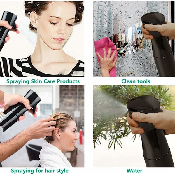 Hårsprayflaska, 200 ml hårstylingspray ultrafint hårdimma återanvändbart hårverktyg hårspray för frisör, växter, blommor-