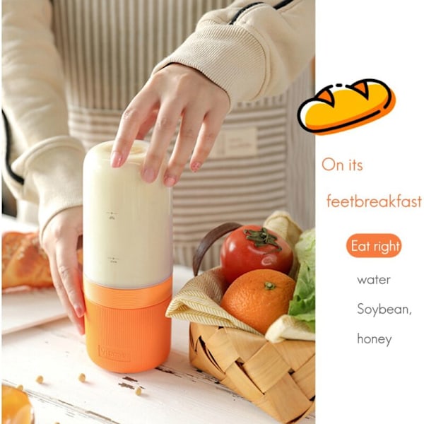 Juicer Extractor Mini Bärbar Blender USB Blender Juice Maker Blender Bärbar Juice Maskin Frukt Smoothie Cup, Blå
