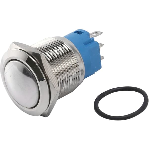 19mm 0,75 tommer Dia SPDT Trykknap Camber Momentary Rustfrit Stål Trykknap Certificering