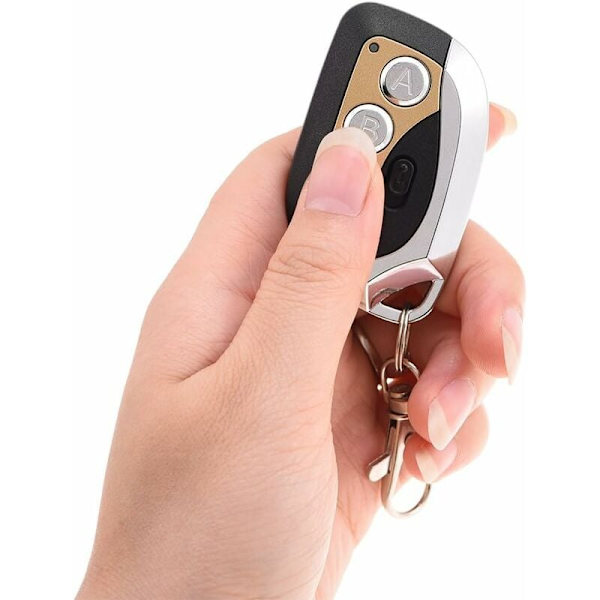 Trådløs fjernbetjening duplikator 433,92 MHz Universal elektrisk kloning garageport fjernbetjening duplikator nøgle fob (GV608，Guld)