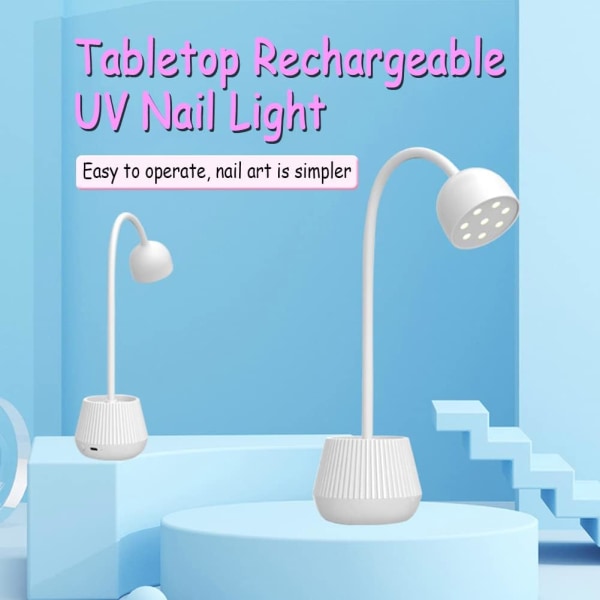 UV LED Nail Art lampa, svart ljus 24 W 365nm 405nm USB svanhalslampa 360° Roterbar LED UV-limhärdningslampa för UV-gelmanikyr och UV-härdning