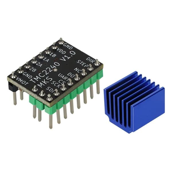 TMC2240 3D-printer steppermotordriver Steppermotordrivermodul med kølelegeme til 3D-printercontroller-motherboards