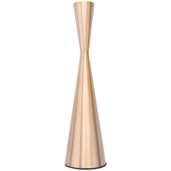 Spetsig ljusstake, metall, timglas, passar standardljusstaksdiameter
