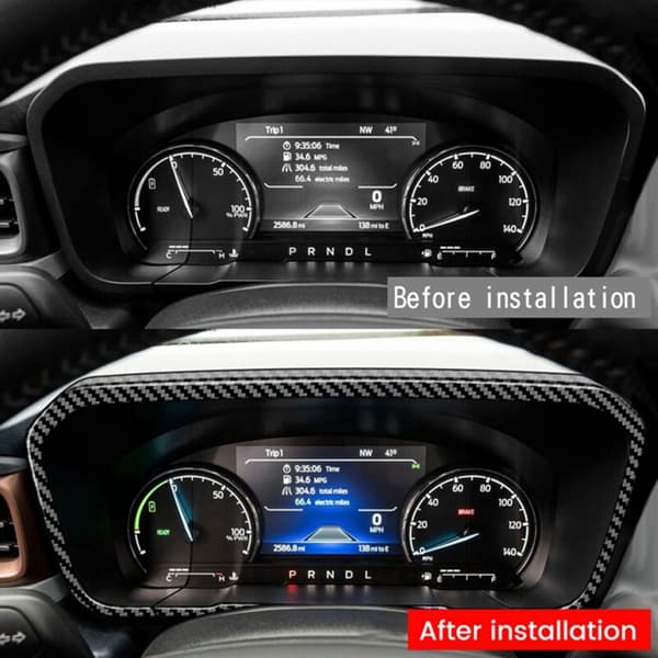 Bils interiör instrumentbräda mätare display ram täckning trim för 2022+