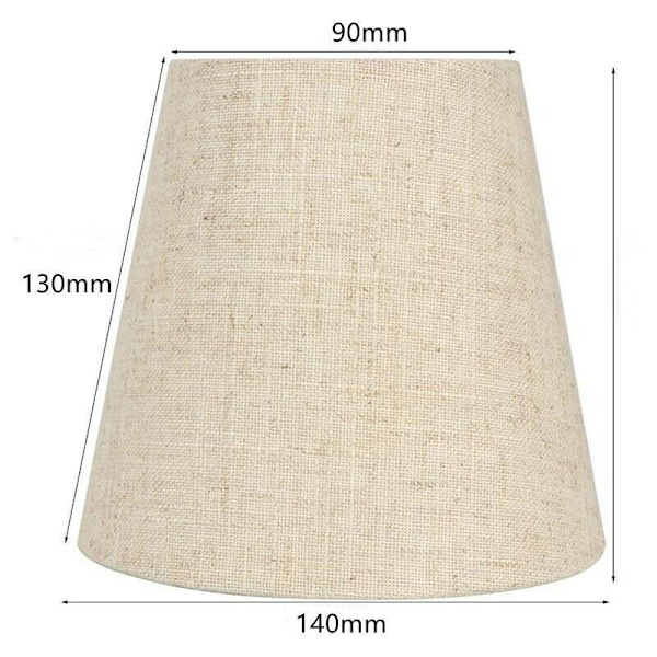 6 st Lamp Skärm Vägglampa Kronljus Clip-on Lamp Skärm E14 Skruv Linne Liten Lamp Skärm för Bordlampor