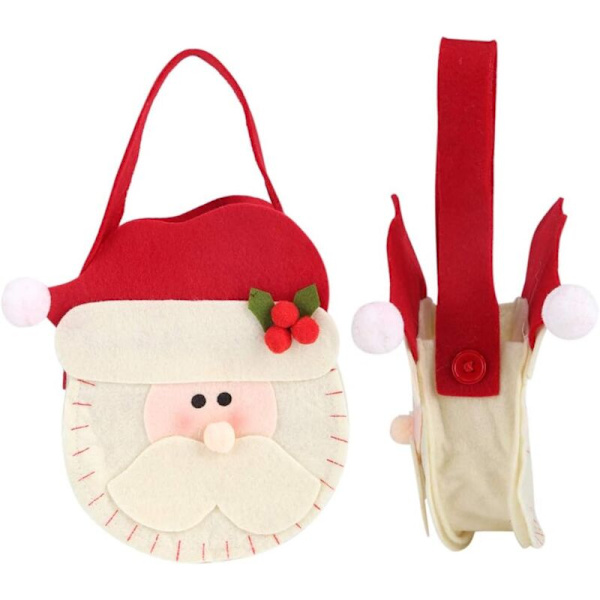 Godisväska, söt tomte julgodisväska barn presentpåse för jul