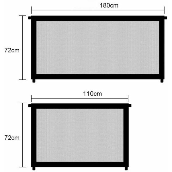 Expanderbar hundsäkerhetsgrind, hopfällbar husdjursbarriär, husdjursbarriär, hundbarriär, trapphus hundbarriär, magisk hundgrind 110 x 72cm
