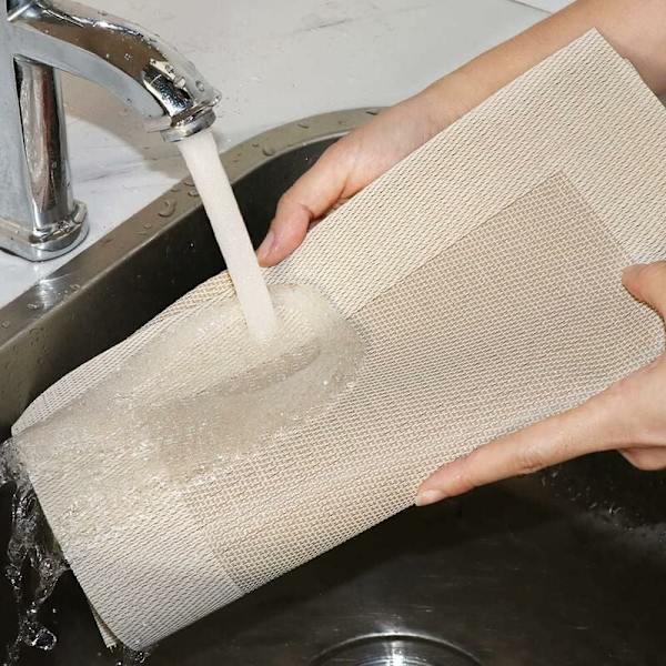 8 kappaleen setti lämmönkestäviä vinyylialustoja, kudottu keittiön alustoille 45 cm 30 cm, beige