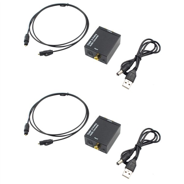 2X Digitaalinen Optinen Koaksiaalinen Toslink 3,5 mm L/R Analogiseen Äänenmuuntimeen Adapteri