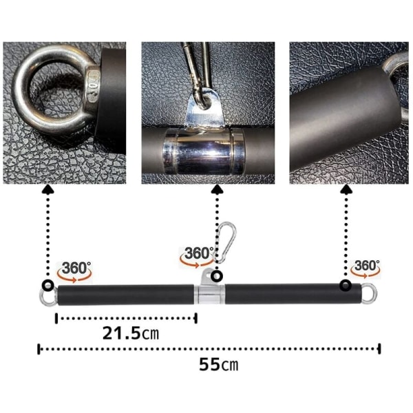 Träningsdragstångsenhet Tillbehör Pull Down Bar Rak Biceps Dragstång för Hem Gym Kroppsbyggnadsutrustning
