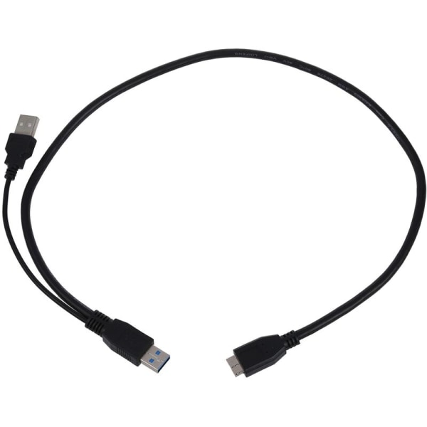 Datakabel - Usb 3.0 Y-kabel Mini Type Y-kabel B Hann Standard Type A Svart